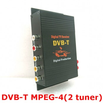 140-200km/h DVB-T Car MPEG-4 HD Two Chip Tuner Two Antenna DVB T Digital Car TV Tuner Receiver