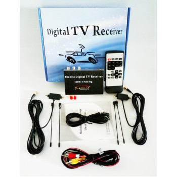 Krando Digital Car TV Tuner HD 1080P ISDB-T with two antenna Full Seg Car TV Receiver for Car DVD GPS Android player