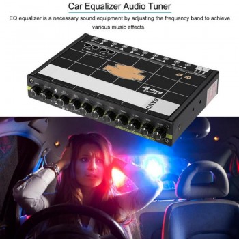 Car Audio Modified Graphic Equalizer EQ 7s Car Audio Stereo Tuner W/ 3.5mm Aux-in amp; Knob Car Accessories