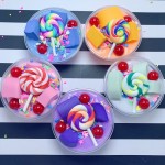 Slim Unzip toy mud Fluffy Candy Cute Lollipop Butter Slime DIY Stress Relief Children Kid Funny Sludge Slime Toy Gift 2019