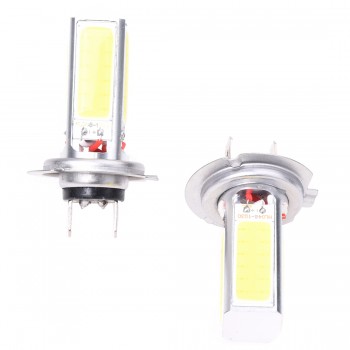 2 x H7 4LED COB 10W Car Lamp Bulb Light Lamp - White