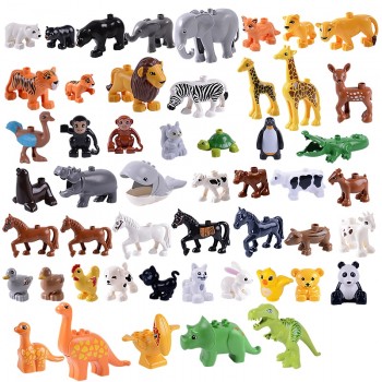 Legoing Duplos Building Blocks Animal Jurassic Dinosaur DIY Toy amp; Model Action Figures Compatibel Legoing Dinosaur Toys For Kids