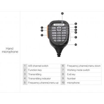 Mini Car Walkie Talkie 10KM 25W Dual Band VHF/UHF 136-174mhz 400-470mhz 128CH Mini Mobile Radio Station Transceiver