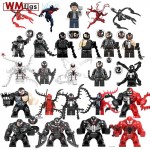 Newest Marvel Legoings Venom Carnage Riot Movie Figures Eddie Brock Legoings Anti-Venom Brick Building Blocks Toys for Children