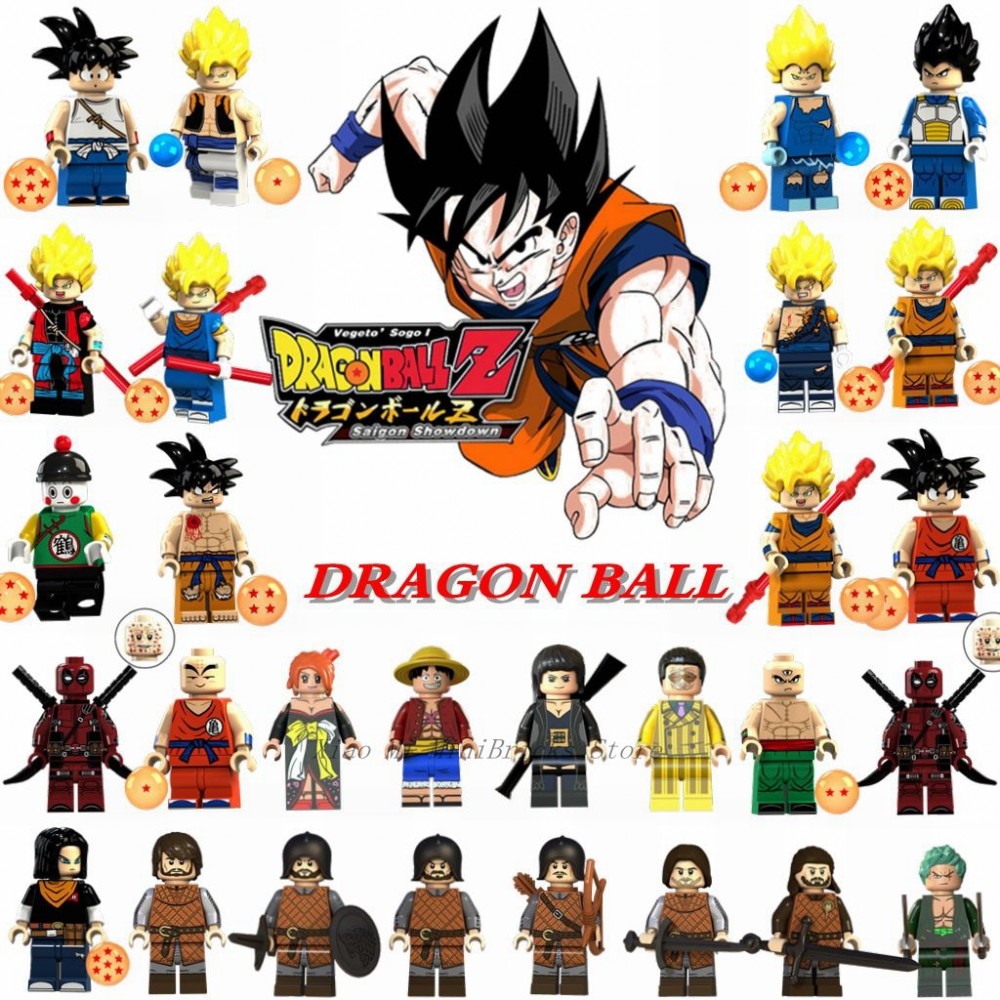 Single Sale Dragon Ball Figure Z Son Goku Vegeta Master Roshi Krillin Set Legoing Figures Building Block Model Toys for Children