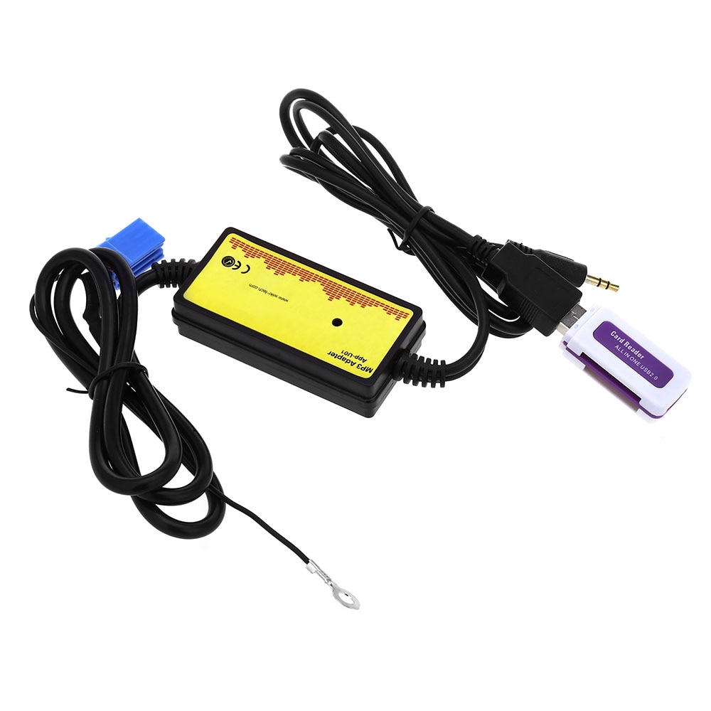 Car Audio Interface MP3 USB Data Cable 8P Connect CD Changer SSD / SHSD / MMC Card And USB stick play DC 12V for VW / Skoda