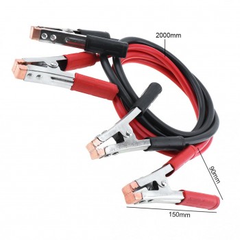 2M Heavy Duty 1000A 12MM Pure Copper Car Emergency Ignition Jump Starter Leads Wire Battery Booster Cable