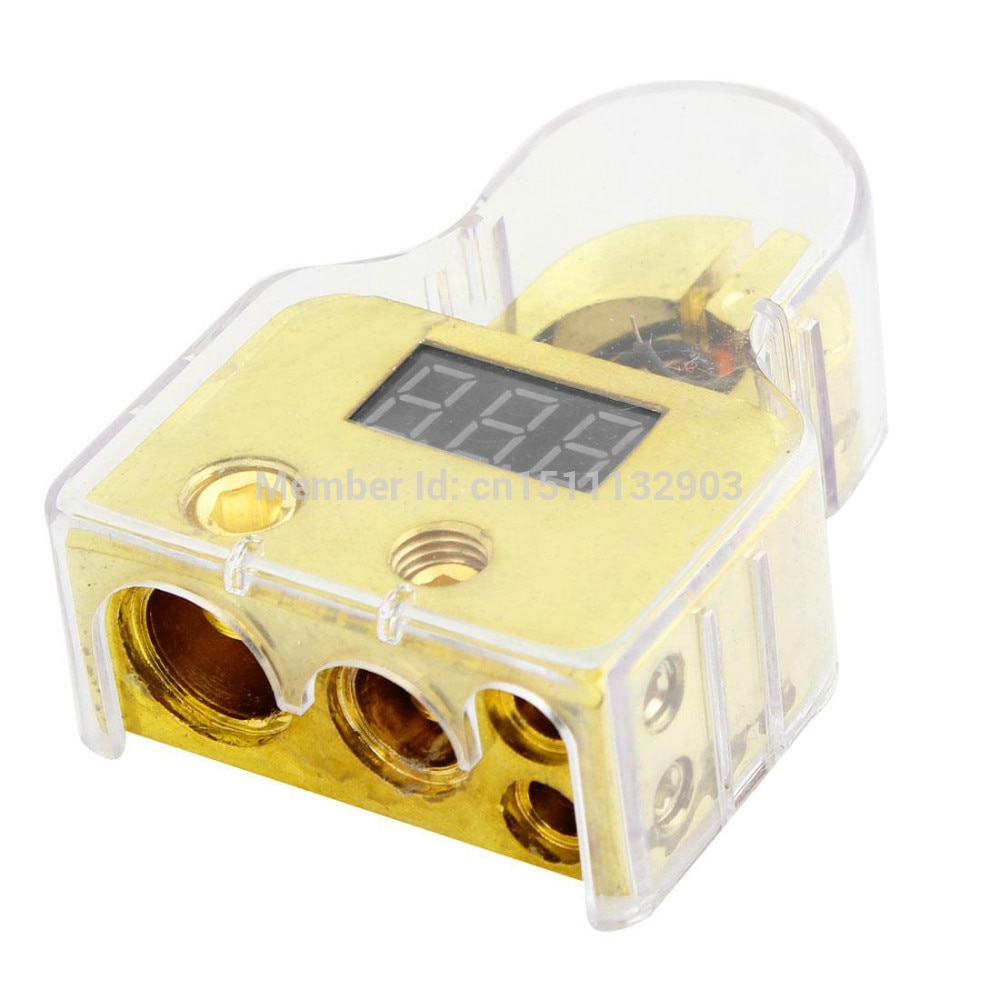 12V Digital Display Positive 1/0/4 Gauge AWG Car Battery Terminal Clamp Car battery terminal