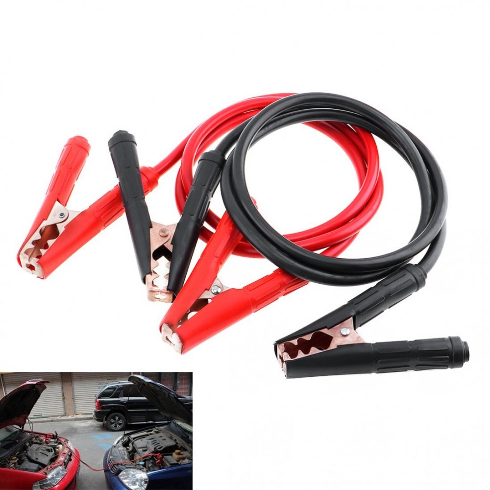 2M 500A 12MM Copper Clad Aluminum Car Emergency Power Charging Jump Start Ignition Leads Wire Battery Booster Cable