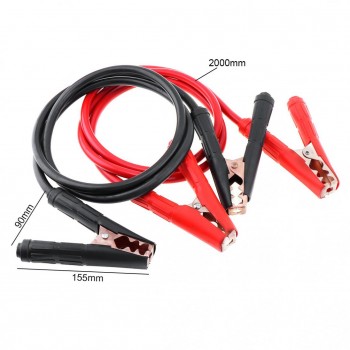 2M 500A 12MM Copper Clad Aluminum Car Emergency Power Charging Jump Start Ignition Leads Wire Battery Booster Cable