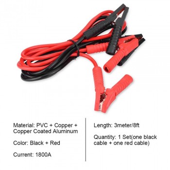 1800A 3meter/10ft Heavy Duty Car Power Booster Cable Emergency Battery Jumper Cables Car Battery Jumper lgnition wires