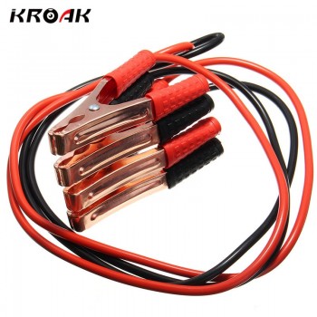 Kroak Black Red 2M 500AMP Copper Wire Auto Battery Line Emergency Cable Line Cable Clip Power Charging Jump Start Leads