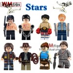 Legoings Movie Stars Famous People Figures Legoings John Rambo Rocky Lara Croft Alpacino Tom Baker Building Blocks Kids Toys