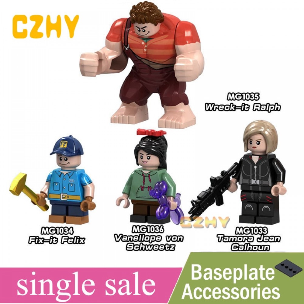 Cartoon Movie Ralph Breaks the Internet Wreck-It Ralph Vanellope Von Schweetz Fix-It Felix Calhoun Blocks Toys Legoe Minifigured