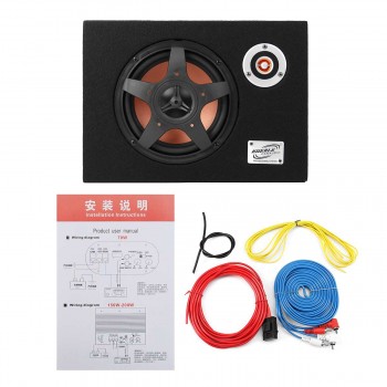 8 Inch 480W Under-Seat Car Subwoofer Modified Speaker Stereo Audio Bass Amplifier Subwoofers Car Audio Auto Speakers