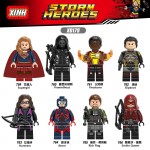 Single DC Super Hero Atom Rick Flag Legoings Supergirl Huntress Emiko Queen Justice League Figure Buidling Blocks Toys for Kids