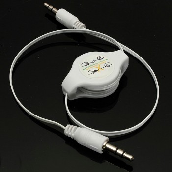 3.5mm Retractable AUX Cable Male To Male Car Kit MP3 Audio Cable Adapter Stereo Audio Auxiliary Cable 80CM