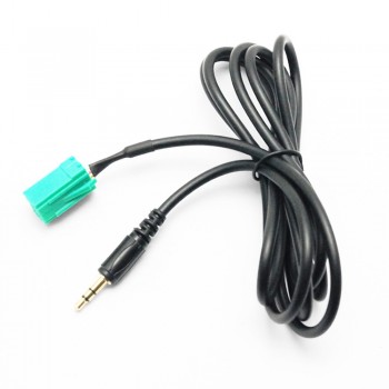 EAFC 1m Auto Car AUX CD Audio Line Input Cable 6 Pin to 3.5mm Plug for Volkswagen Renault