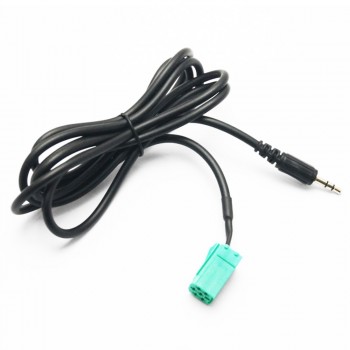 EAFC 1m Auto Car AUX CD Audio Line Input Cable 6 Pin to 3.5mm Plug for Volkswagen Renault