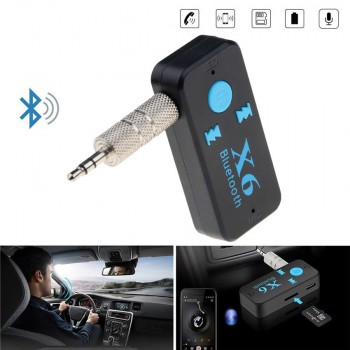 Built-in battery and Mic bluetooth 4.1 car kit handsfree calling TF 3.5mm aux jack bluetooth receiver for car speaker adapter