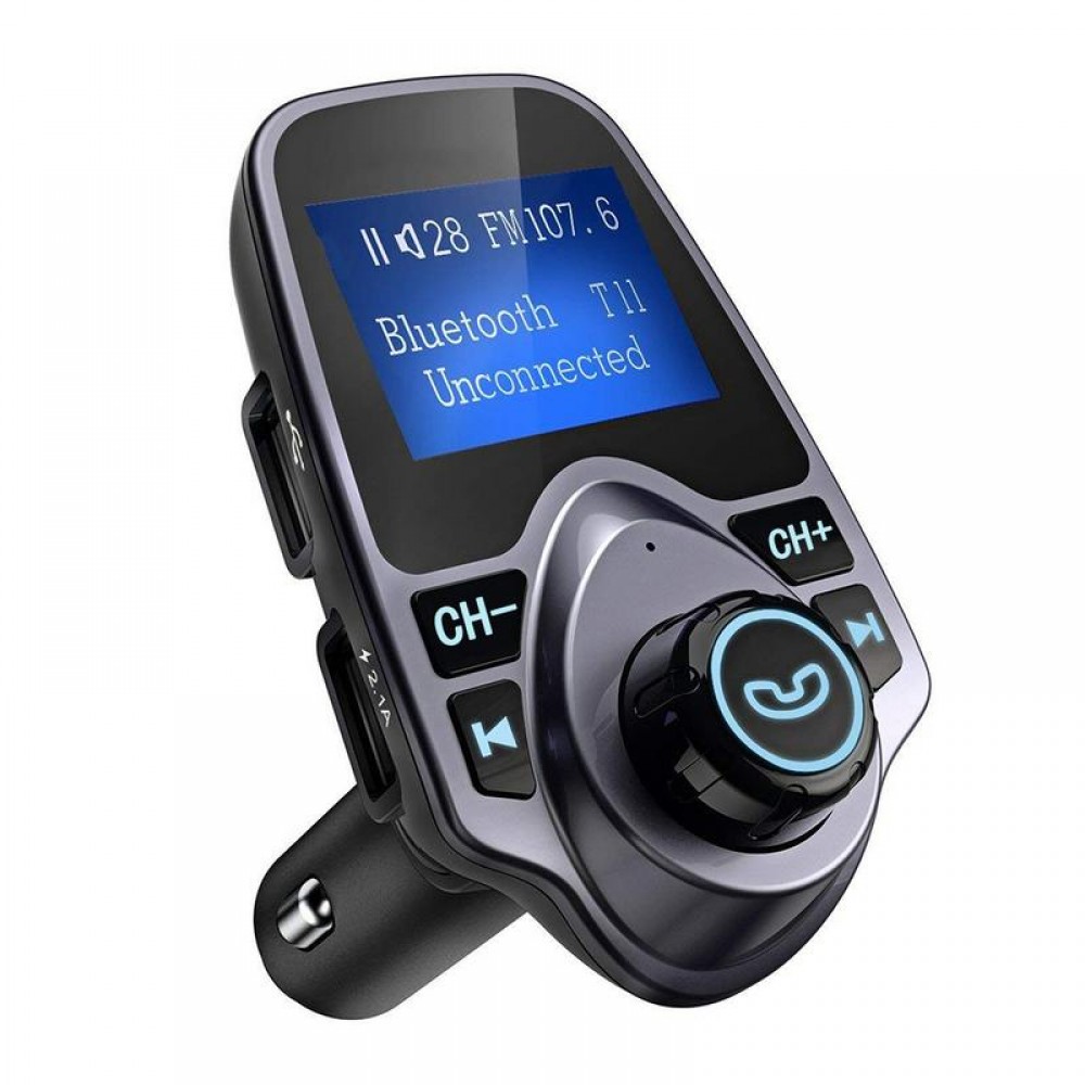 Wireless Bluetooth MP3 Radio Transmitter Adapter Car Bluetooth FM Transmitter USB Charger AUX Input With [LCD Display] [Music Pl