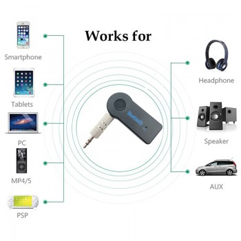 Handfree Car Bluetooth Aux Music Receiver Universal 3.5mm Streaming A2DP Wireless Auto AUX Audio Adapter With Mic For Phone MP3