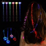 Hot Sale Toys LED Wigs Glowing Flash Ligth Hair Braid Clip Hairpin Christmas Birthday Toy Kid Child Gift