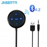 JINSERTA Wireless Car 3.5mm Bluetooth V4.2 Receiver Music Audio Receiver Adapter Hands-free Car Kit A2DP Streaming Kit