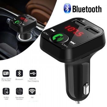 Bluetooth FM Transmitter Hands Free Car Kit Car Styling MP3 Music Player TF Flash Music 5V 2.1A USB Charger 12V-24V FM Modulator