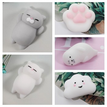 Cute Mochi antistress ball Mini Squeeze Squishy cat Cute Kawaii doll Squeeze Stretchy Animal Healing stress relief toys funny