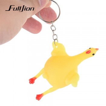 Fulljion Antistress Stress Relief Fun Toys Entertainment Gag Practical Jokes Lizun Laying Egg Hens Chicken Ring fidget Relax Toy