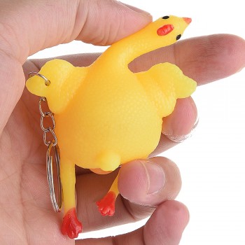 Fulljion Antistress Stress Relief Fun Toys Entertainment Gag Practical Jokes Lizun Laying Egg Hens Chicken Ring fidget Relax Toy