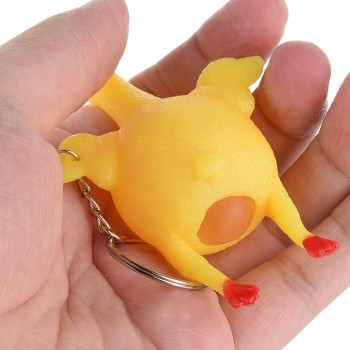 Fulljion Antistress Stress Relief Fun Toys Entertainment Gag Practical Jokes Lizun Laying Egg Hens Chicken Ring fidget Relax Toy