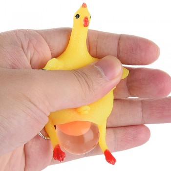 Fulljion Antistress Stress Relief Fun Toys Entertainment Gag Practical Jokes Lizun Laying Egg Hens Chicken Ring fidget Relax Toy