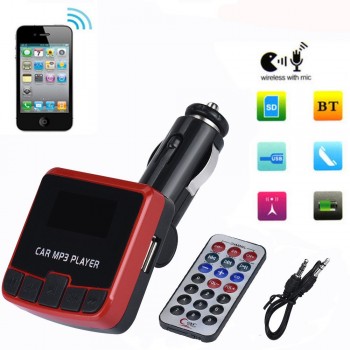 Car Kit MP3 Player FM Transmitter Wireless Radio Adapter USB Charger Car Kit MP3 Player TF SD USB LCD Car Accessories