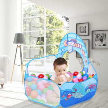 3 in 1 Set Foldable Kids Crawling Tunnel + Play Tents + Baby Ocean Ball Pool Children Game Toys Play House Set