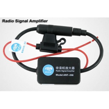 Car Aerial Antenna 12V Car Automobile Radio Signal Amplifier ANT-208 Auto FM/AM Antenna Booster Windshield Mount Antenna Aerials