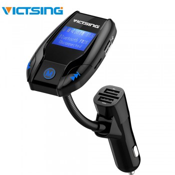 VicTsing FM Bluetooth FM Transmitter Wireless In-Car FM Transmitter Radio Adapter Car Kit 3 USB Ports Car Charger MP3 Player