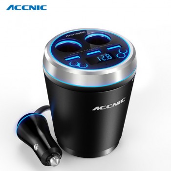 C1 TF/Miscro SD Car Music MP3 Player Handsfree Bluetooth Car Kit FM Transmitter Cigaretter Ligther Adapter 3 USB Cup Car Charger