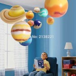 10 Pieces/Set Solar Galaxy Teaching Model Balloons Charm Simulation Nine Planets In Solar System Children Blow Up Inflatable Toy