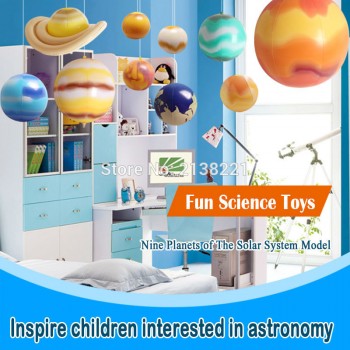 10 Pieces/Set Solar Galaxy Teaching Model Balloons Charm Simulation Nine Planets In Solar System Children Blow Up Inflatable Toy