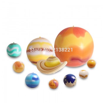 10 Pieces/Set Solar Galaxy Teaching Model Balloons Charm Simulation Nine Planets In Solar System Children Blow Up Inflatable Toy