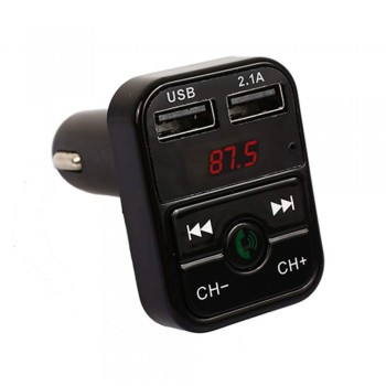 Car Bluetooth Wireless Bluetooth Audio Receiver LED digital display Fast charging 2.1+EDR Car mp3 FM emitter phone charger