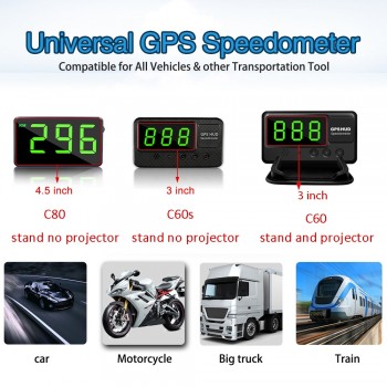 Aliexpress Cheapest GPS Speedometer Hud Display Car KM/h MPH C60 Car Electronics Better Than A100 A100s OBD Hud OBD2 Projector