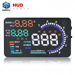 2018 Head Up Display HUD A8 5.5 inch Auto HUD Display HUD A8 OBD2 Interface Speed Alarm Multi-color Free Shipping