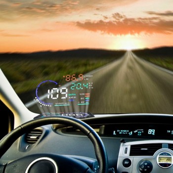 2018 Head Up Display HUD A8 5.5 inch Auto HUD Display HUD A8 OBD2 Interface Speed Alarm Multi-color Free Shipping