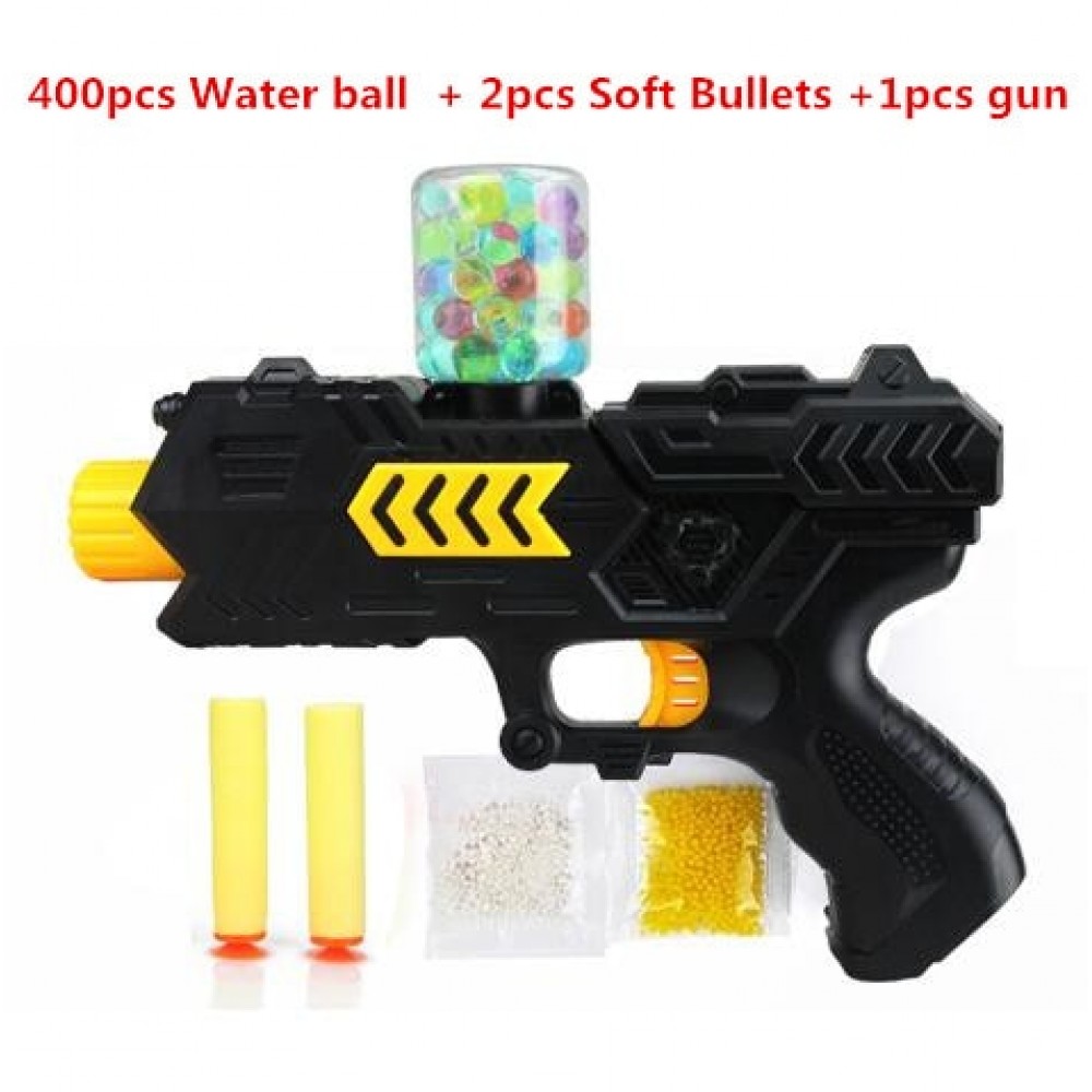 400pcs+gun water ball Orbeez balls Soft Paintball Gun Pistol Soft Bullet CS Water Crystal Gun Air Airgun gel balls beads