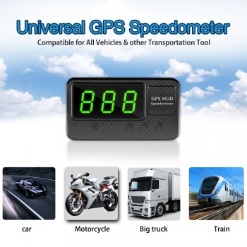 VJOYCAR C60S Universal Hud GPS Speedometer Head Up Display Car With Over Speed Alarm MPH KM/H For All Vehicles A100 Upgrade