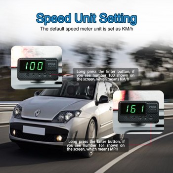 VJOYCAR C60S Universal Hud GPS Speedometer Head Up Display Car With Over Speed Alarm MPH KM/H For All Vehicles A100 Upgrade