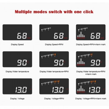 GEYIREN 3 Inch X5 OBD2 HUD Display Car Water Temperature Speedometer Hud Head Up Display Electronic Hud Cars Free Shipping 2016